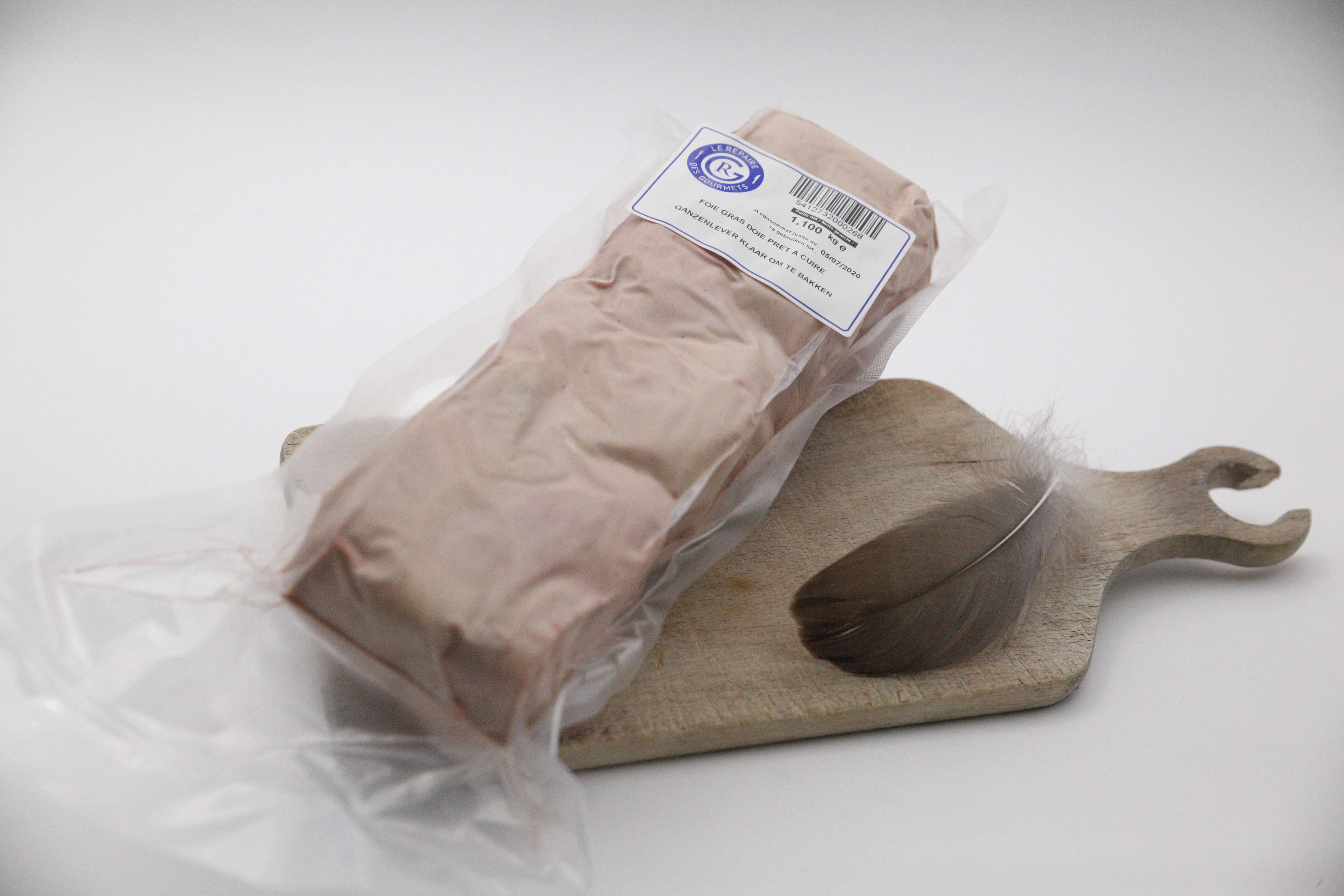 Foie gras d'oie prêt à cuire +/- 1.1 kg